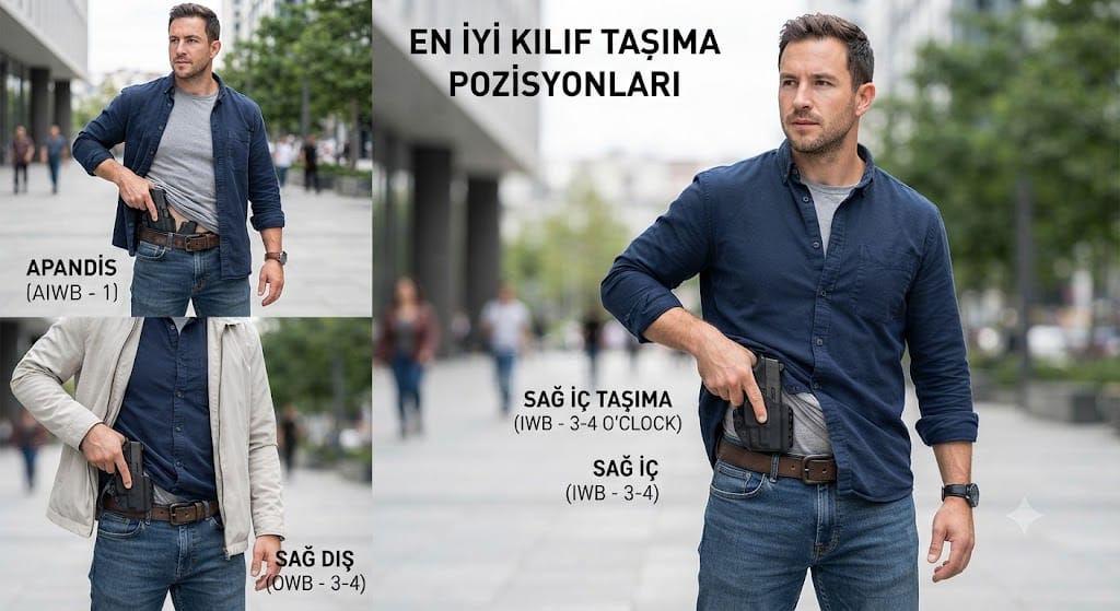 Taşıma Ruhsatlı Silahlar İçin En İyi Kılıf Taşıma Pozisyonları