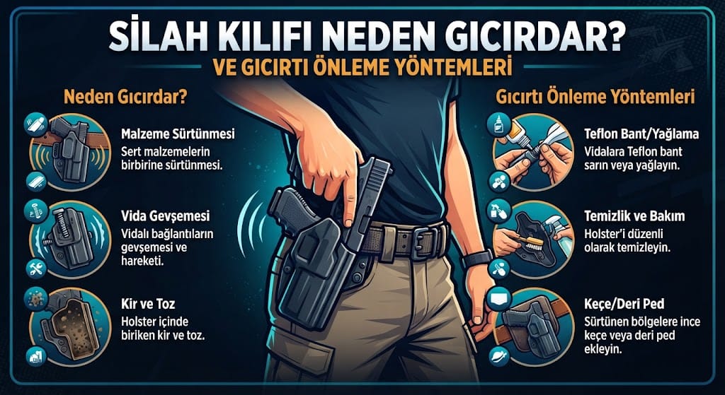 Silah Kılıfı Neden Gıcırdar? Gıcırtı Önleme Yöntemleri