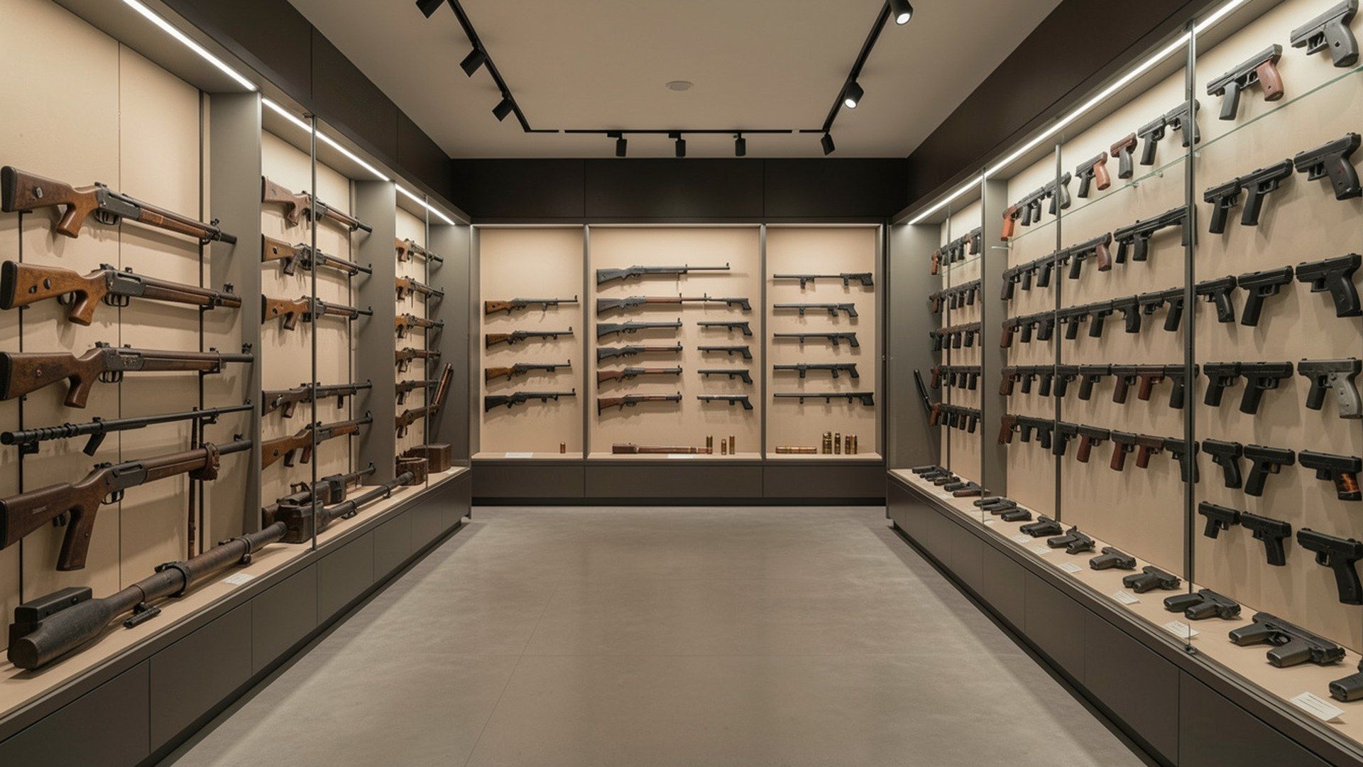 İtalyan Beretta markasının yüzyıllara yayılan üretim tarihini temsil eden premium müze kompozisyonu